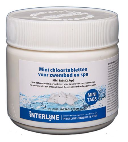 Chloortabletten voor kleine zwembadjes | Mini Tabs 2,7 gram/180 stuks