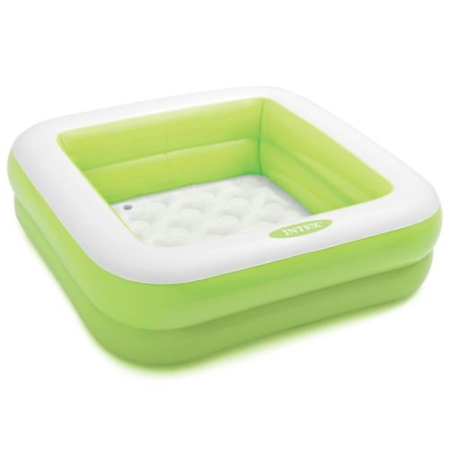 Vierkant opblaasbaar babyzwembad groen