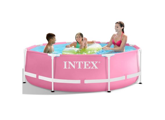 Intex Metal Frame zwembad 244 x 76 cm - roze