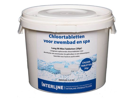 Chloortabletten voor zwembad | Long90 20gram/2,5kg