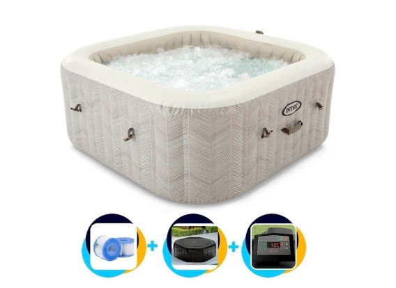 Intex opblaasbare spa | 4-persoons Chevron Deluxe
