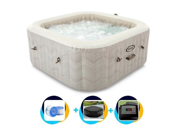 Intex opblaasbare spa | 6-persoons Chevron Deluxe