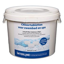 Chloortabletten voor zwembad | Long90 20gram/2,5kg