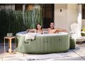 Intex PureSpa Bubble Massage Opblaasbare Spa | 4-persoons | Olijfgroen