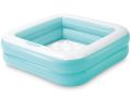Vierkant opblaasbaar babyzwembad blauw