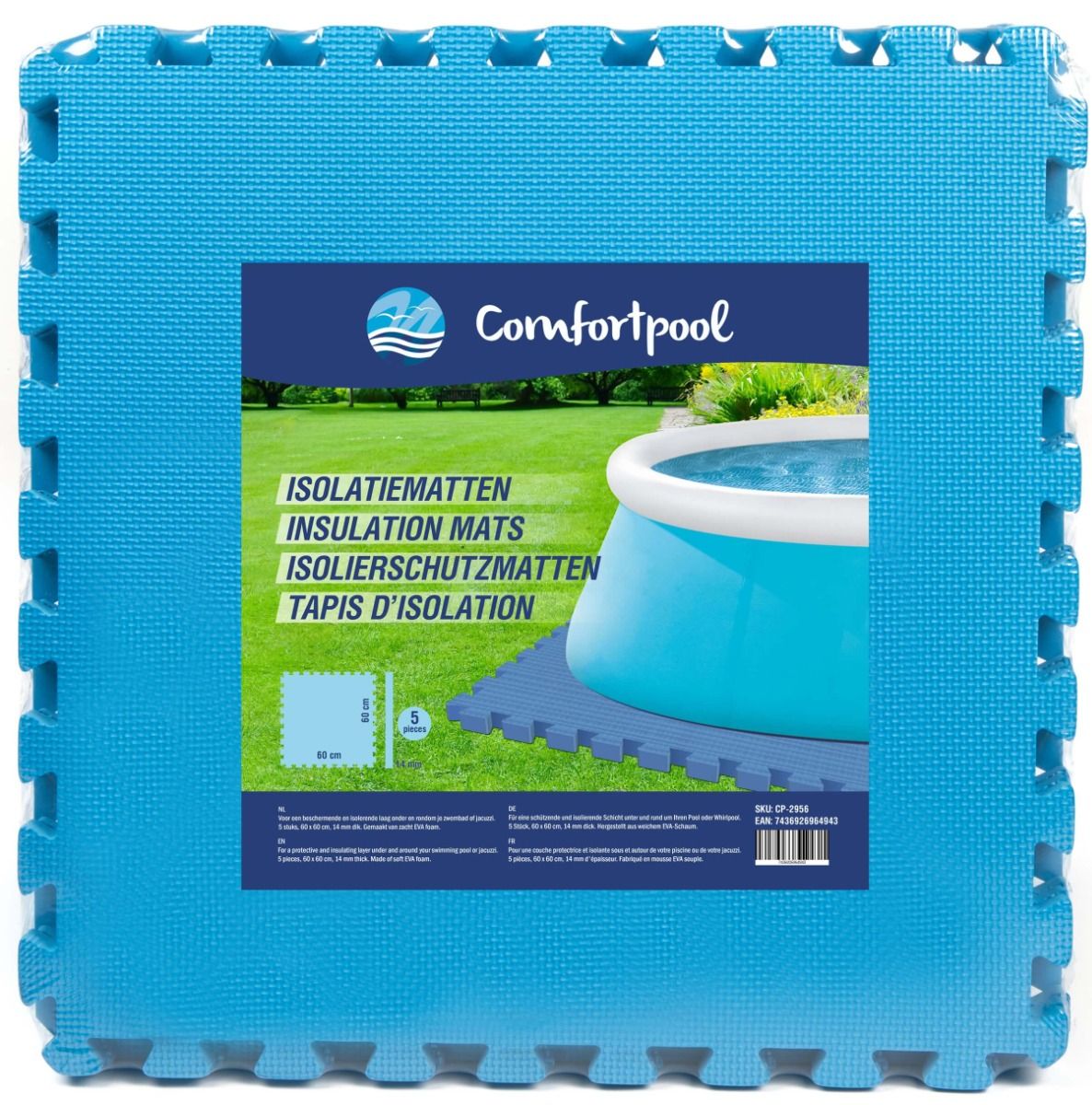 Relaxdays Zwembadtegels Set – 17-delige EVA-schuim Bodembescherming – Extra Dik (1,2 Cm) – Geschikt Voor Rond En Vierkant Zwembad – Zwart – Incl. Filtermat