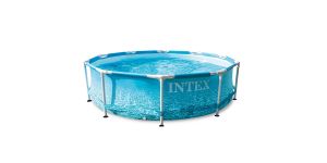 Intex zwembad rond 305 x 76 | Beachside Metal Frame met filterpomp