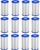 Filtercartridge A - set van 12 stuks | Voor Intex en Bestway filterpompen