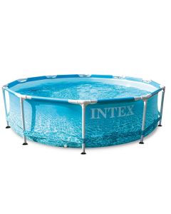 Intex zwembad rond 305 x 76 | Beachside Metal Frame met filterpomp