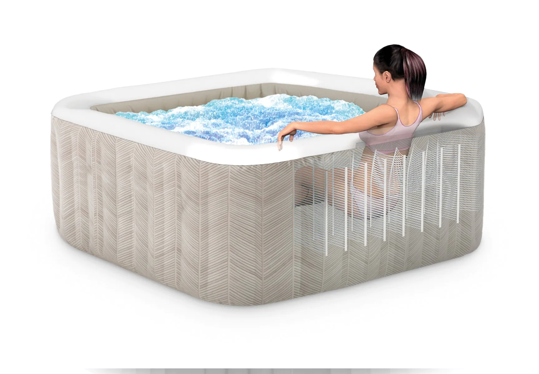 Intex Greywood Deluxe opblaasbare spa Intex ChevronDeluxe opblaasbare spa