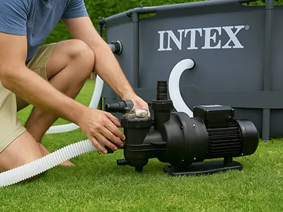 Intex zwembad met filterpomp Flowboost zwembadpomp