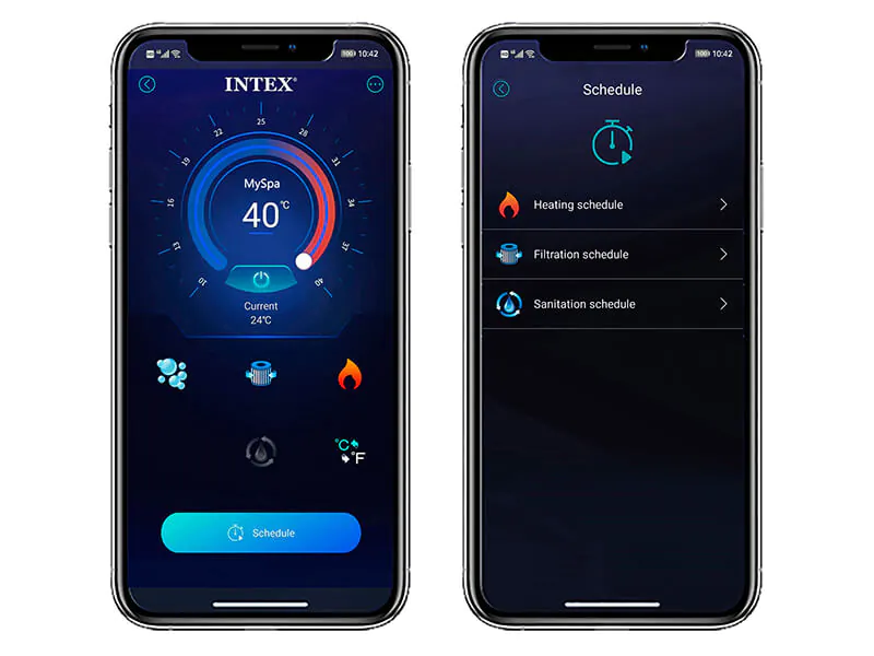 Intex opblaasbare Spa Intex opblaasbare Spa app