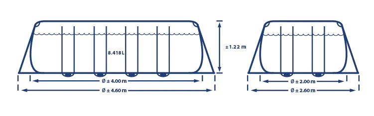 Lijntekening Prism Frame 400 x 200 x 122 cm Prism Frame 400 x 200 x 122 cm