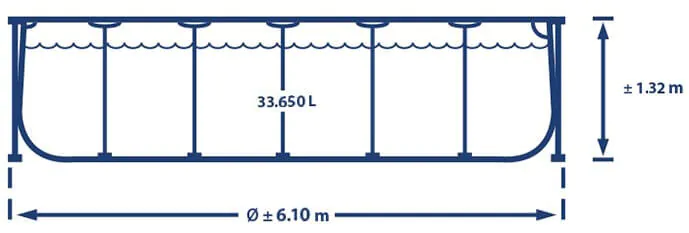 Lijntekening Prism Frame 610 x 132 cm Prism Frame 610 x 132 cm
