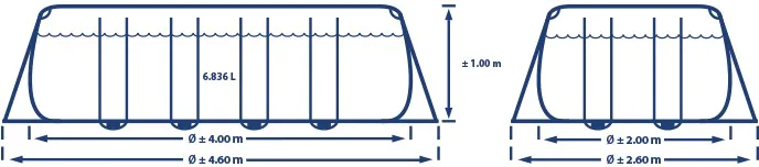 Lijntekening Prism Frame 400 x 200 x 100 cm Prism Frame 400 x 200 x 100 cm