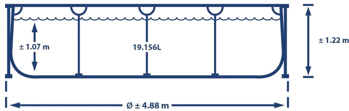 lijntekening Ultra Frame 488x122 Ultra Frame 488x122